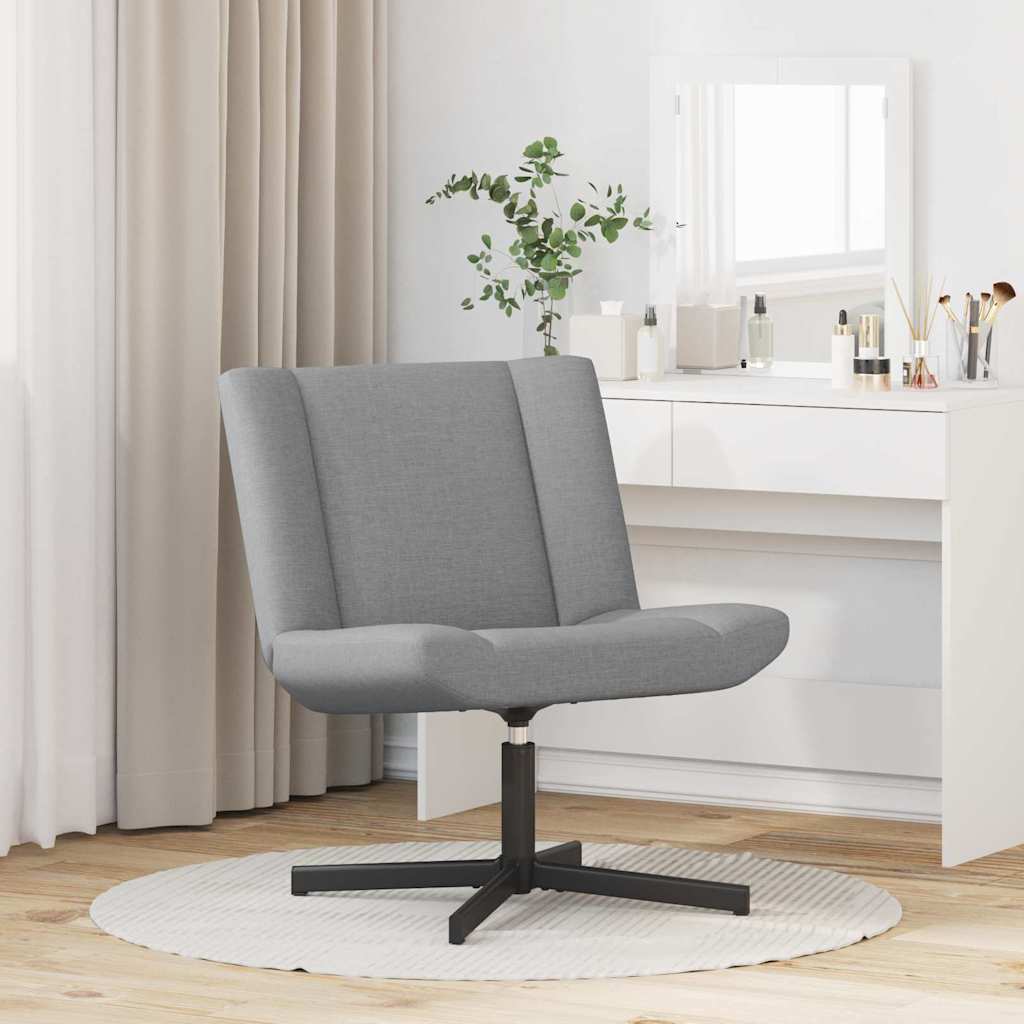 vidaXL Fotel obrotowy jasnoszary 63 x 75 x 76 cm tkanina