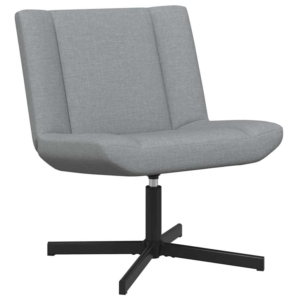 vidaXL Fotel obrotowy jasnoszary 63 x 75 x 76 cm tkanina