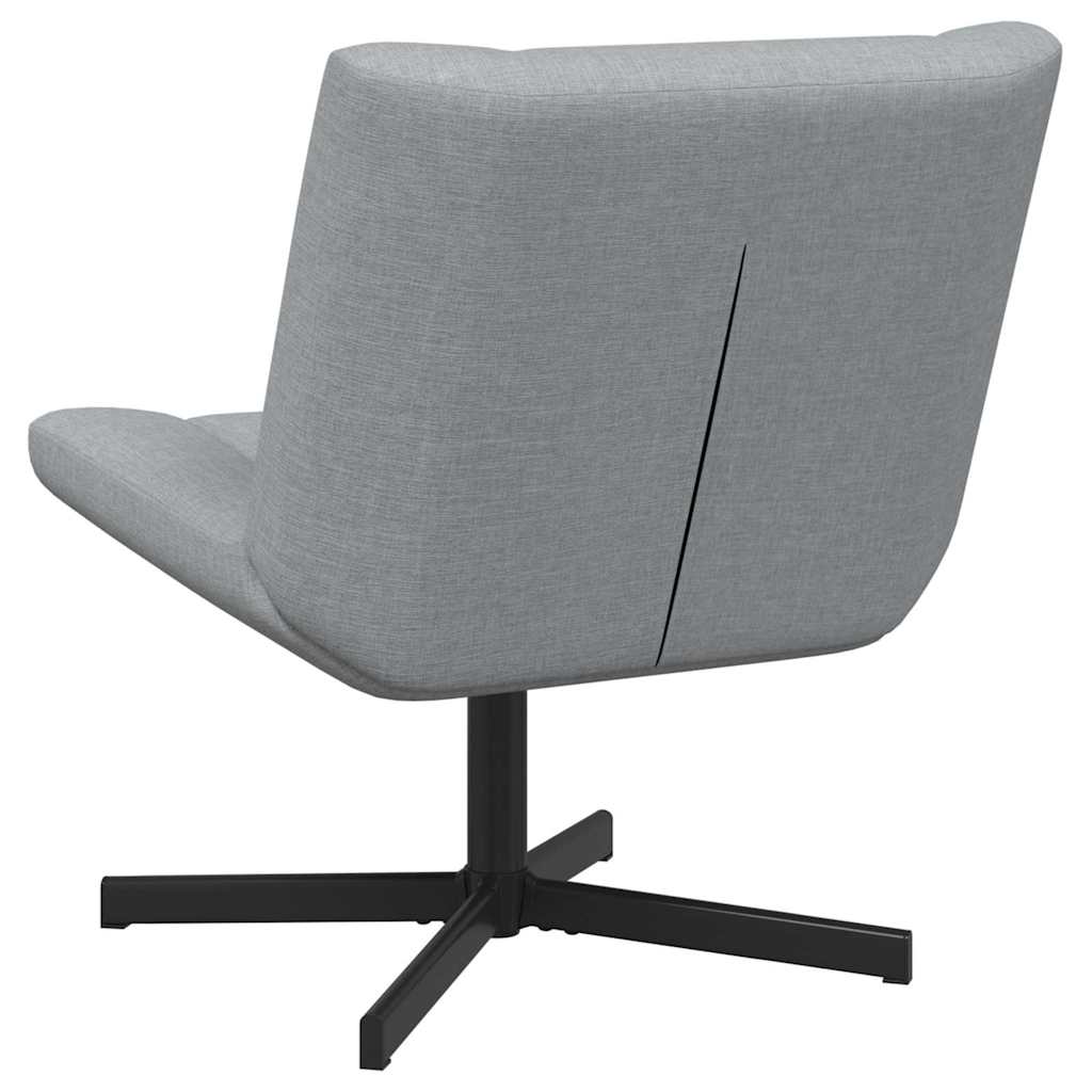 vidaXL Fotel obrotowy jasnoszary 63 x 75 x 76 cm tkanina
