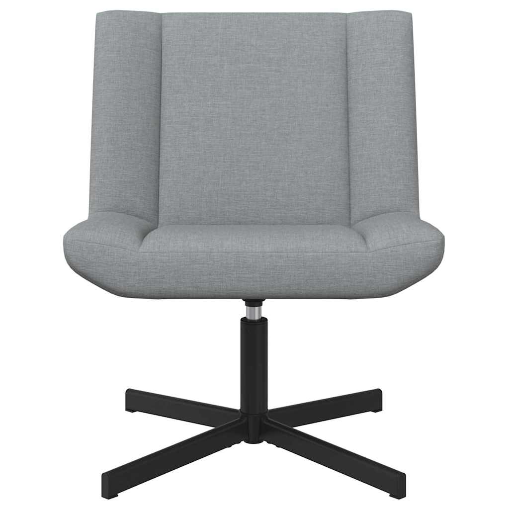 vidaXL Fotel obrotowy jasnoszary 63 x 75 x 76 cm tkanina