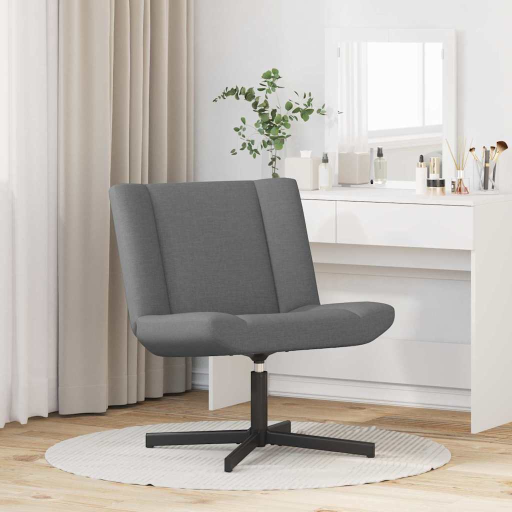 vidaXL Fotel obrotowy ciemnoszary 63 x 75 x 76 cm tkanina