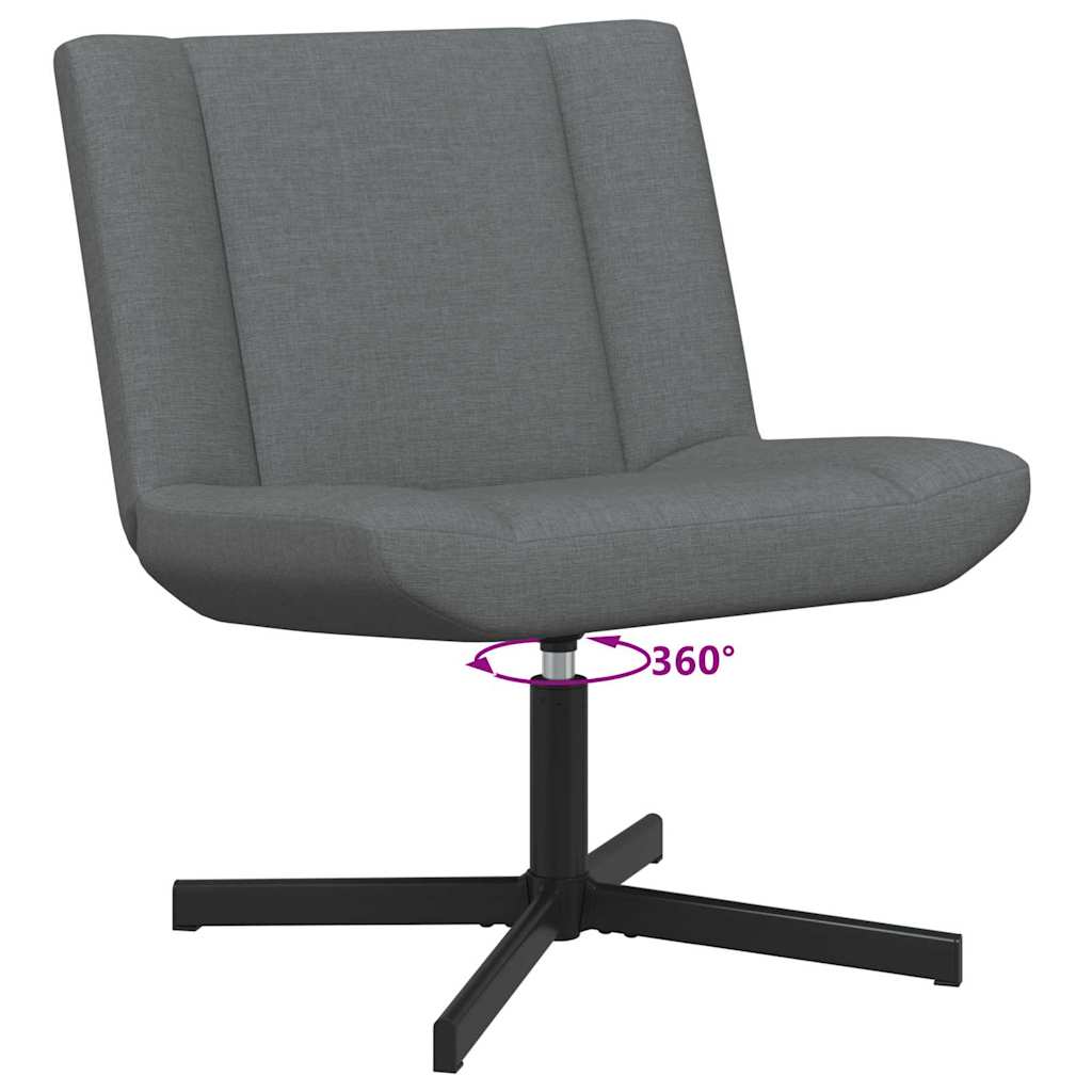 vidaXL Fotel obrotowy ciemnoszary 63 x 75 x 76 cm tkanina