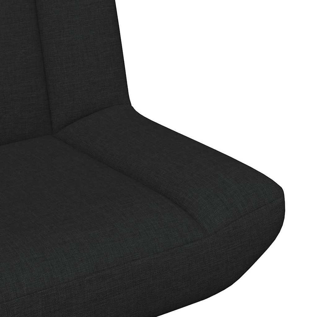 vidaXL Fotel obrotowy Czarny 63 x 75 x 76 cm tkanina