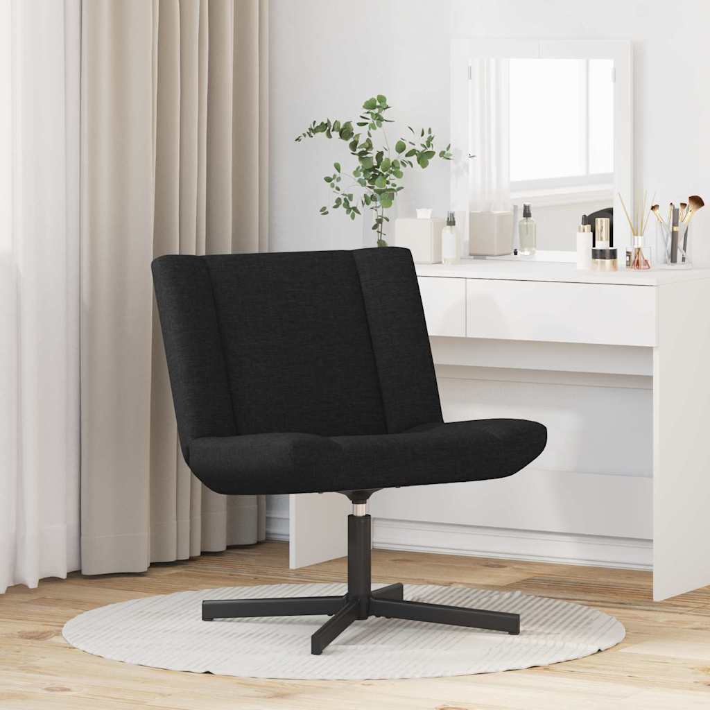 vidaXL Fotel obrotowy Czarny 63 x 75 x 76 cm tkanina