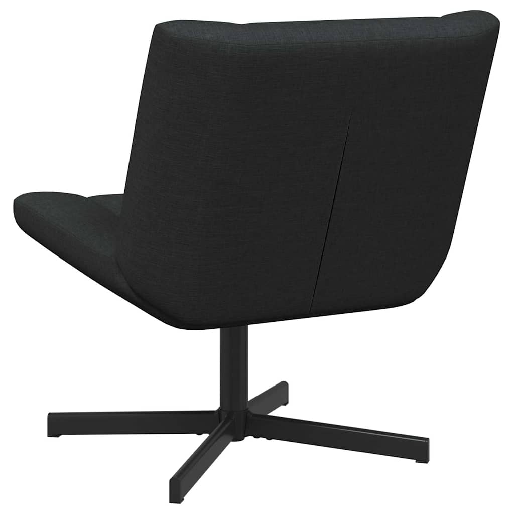 vidaXL Fotel obrotowy Czarny 63 x 75 x 76 cm tkanina