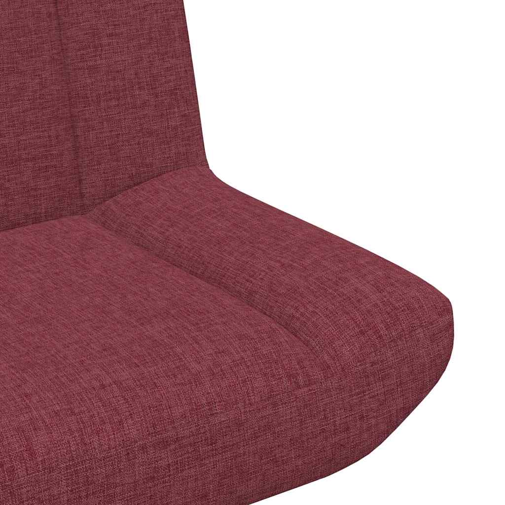 vidaXL Fotel obrotowy Czerwone wino 63 x 75 x 76 cm tkanina