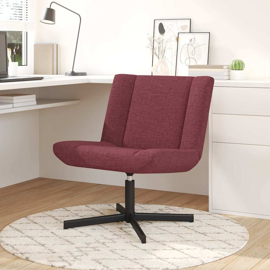 vidaXL Fotel obrotowy Czerwone wino 63 x 75 x 76 cm tkanina