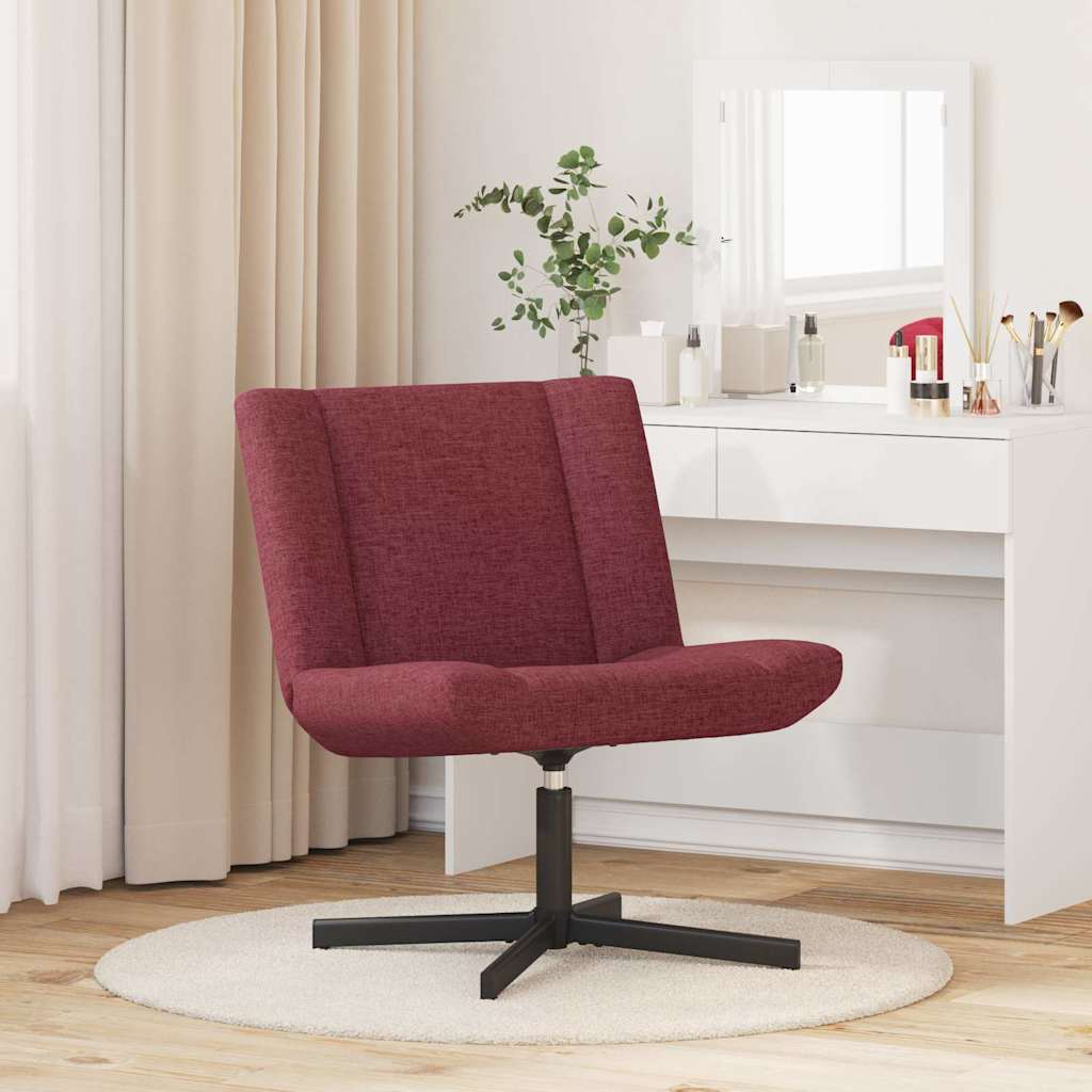 vidaXL Fotel obrotowy Czerwone wino 63 x 75 x 76 cm tkanina