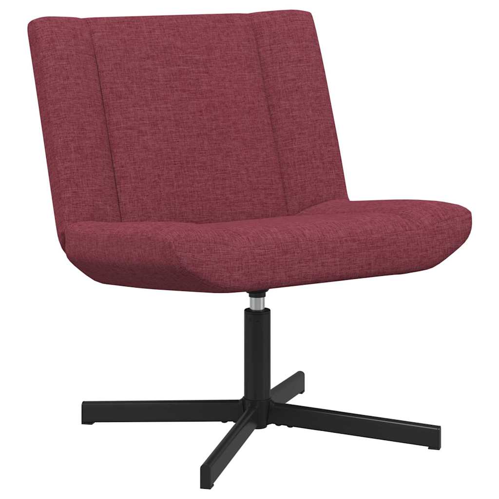 vidaXL Fotel obrotowy Czerwone wino 63 x 75 x 76 cm tkanina