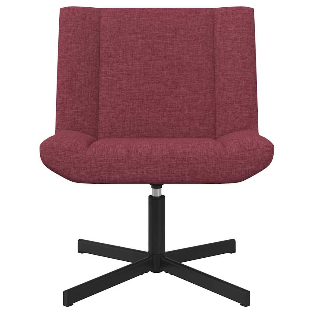 vidaXL Fotel obrotowy Czerwone wino 63 x 75 x 76 cm tkanina