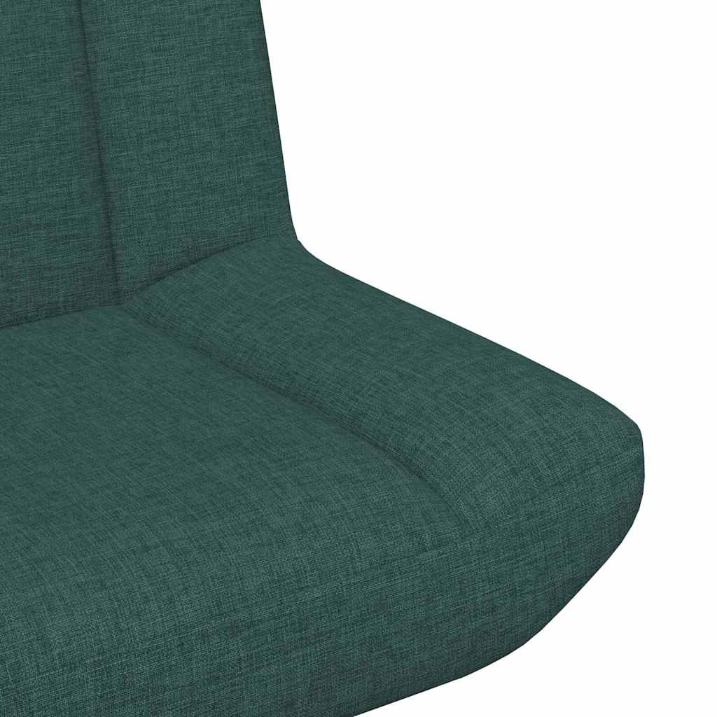 vidaXL Fotel obrotowy Ciemnozielony 63 x 75 x 76 cm tkanina