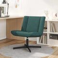vidaXL Fotel obrotowy Ciemnozielony 63 x 75 x 76 cm tkanina