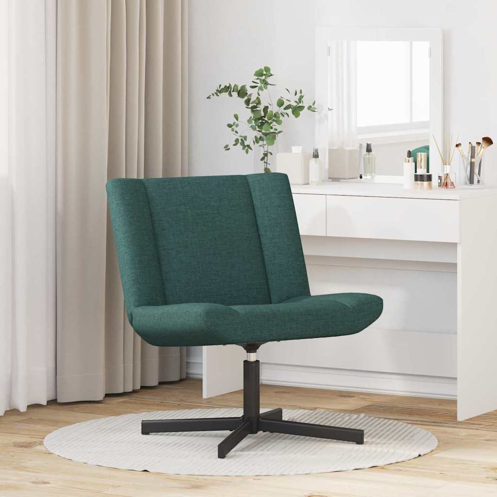 vidaXL Fotel obrotowy Ciemnozielony 63 x 75 x 76 cm tkanina