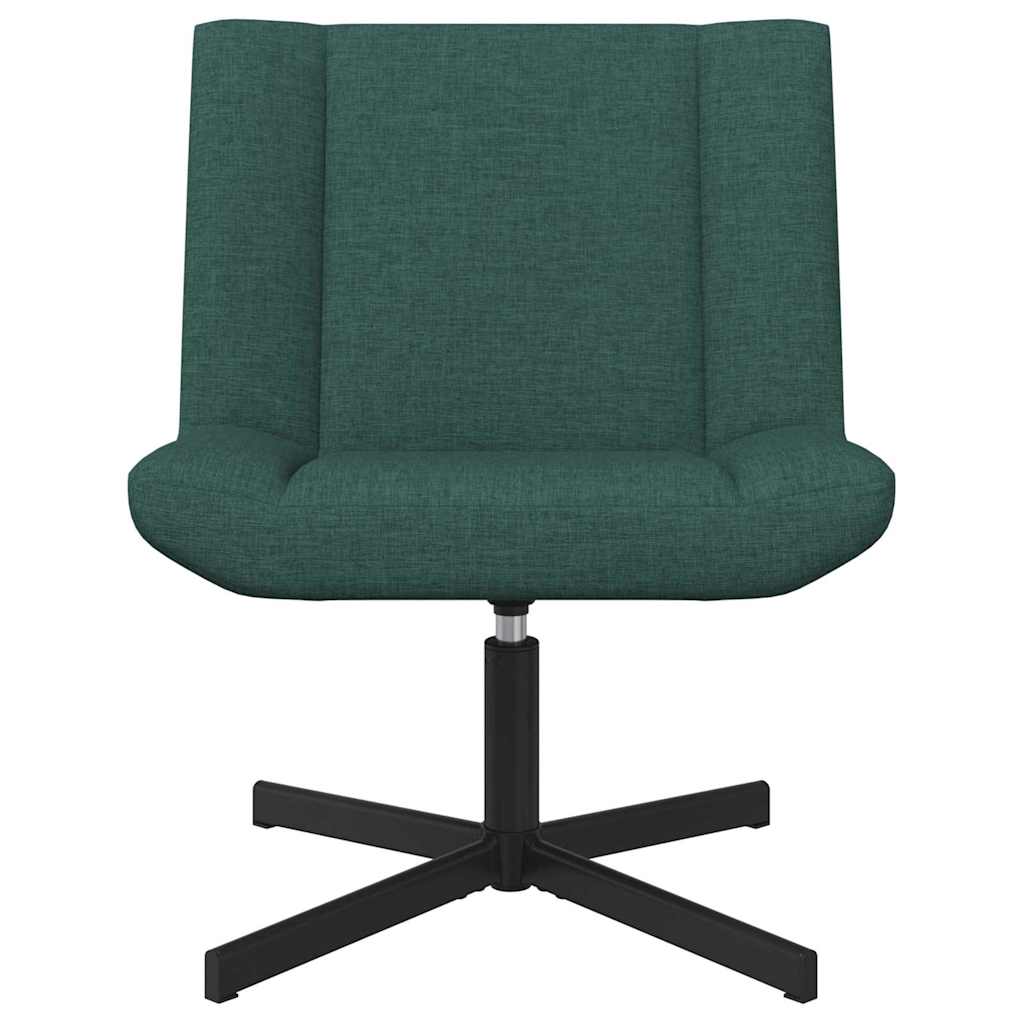 vidaXL Fotel obrotowy Ciemnozielony 63 x 75 x 76 cm tkanina