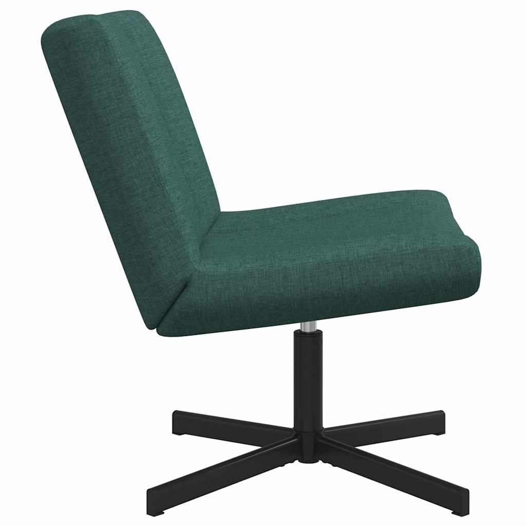 vidaXL Fotel obrotowy Ciemnozielony 63 x 75 x 76 cm tkanina