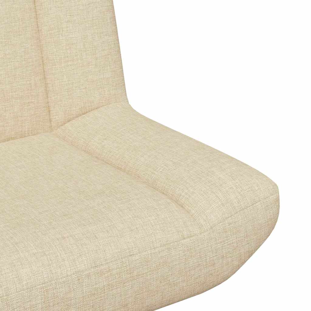 vidaXL Fotel obrotowy kremowy 63 x 75 x 76 cm tkanina