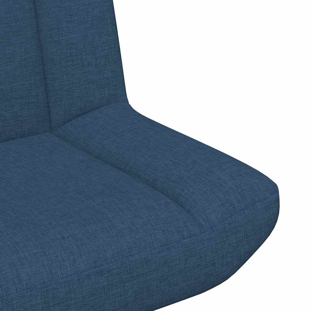 vidaXL Fotel obrotowy niebieski 63 x 75 x 76 cm tkanina