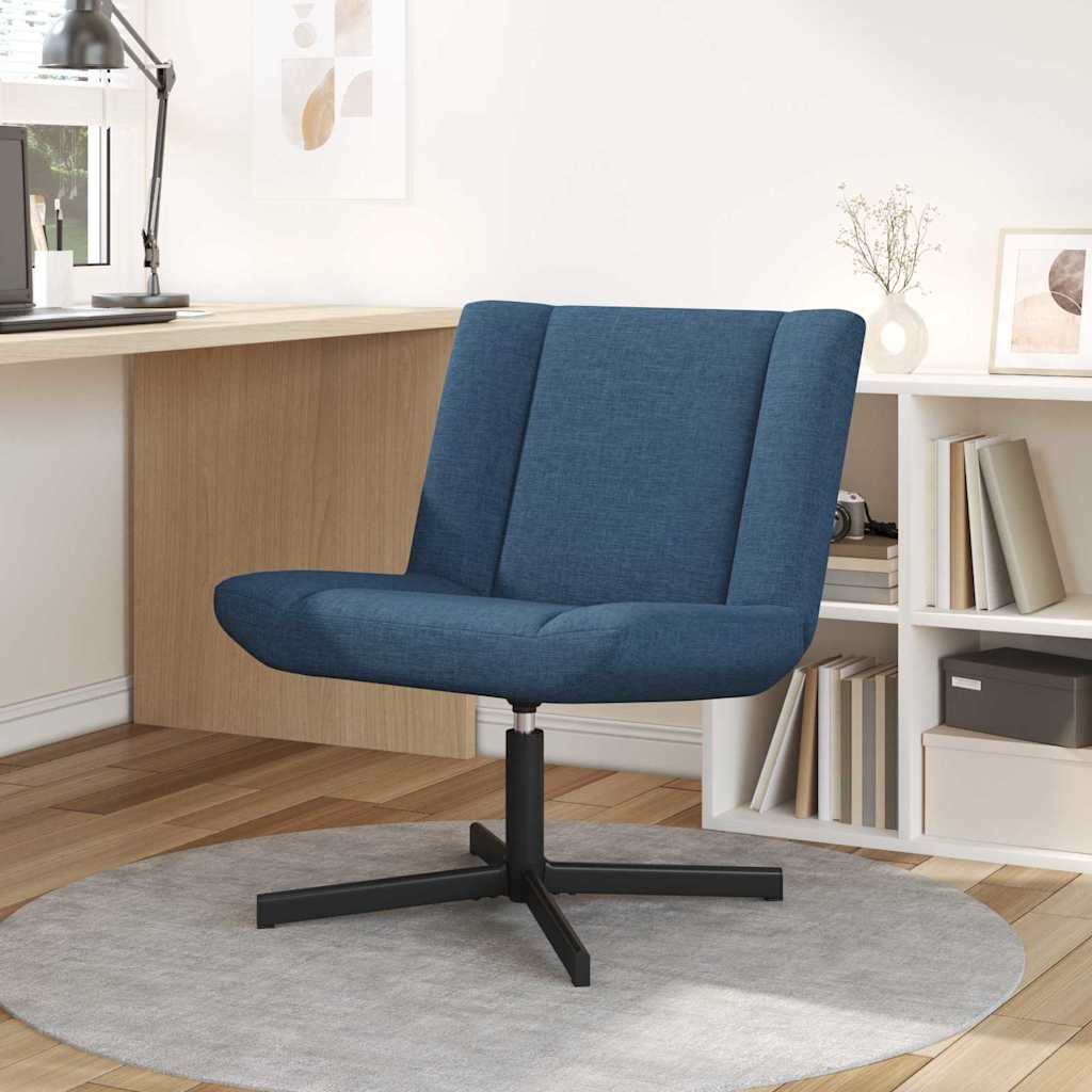 vidaXL Fotel obrotowy niebieski 63 x 75 x 76 cm tkanina