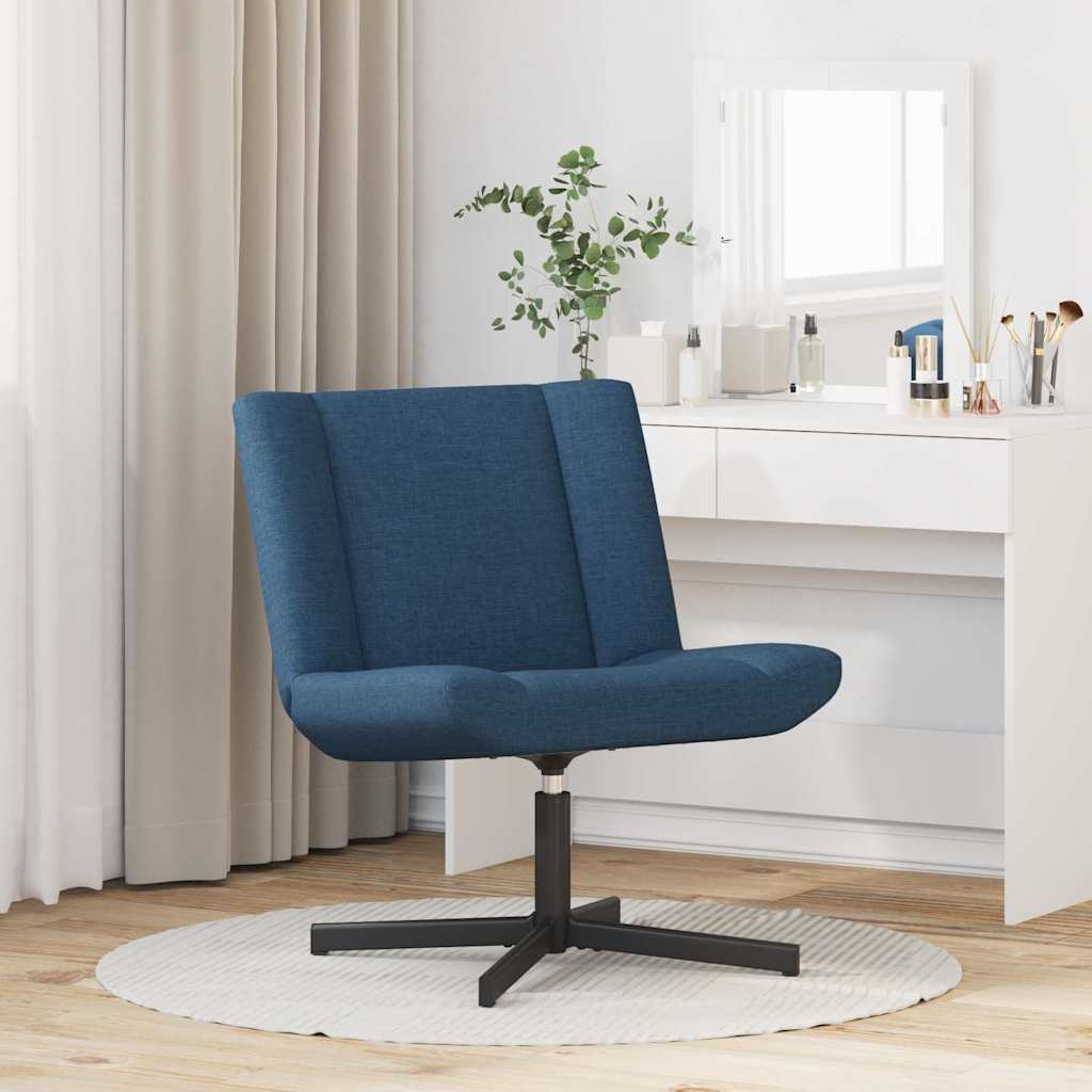 vidaXL Fotel obrotowy niebieski 63 x 75 x 76 cm tkanina