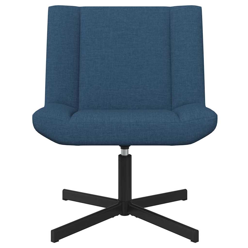 vidaXL Fotel obrotowy niebieski 63 x 75 x 76 cm tkanina
