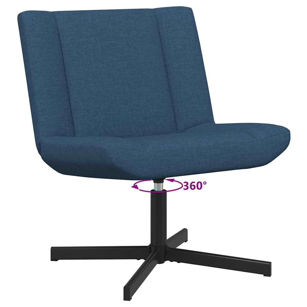vidaXL Fotel obrotowy niebieski 63 x 75 x 76 cm tkanina