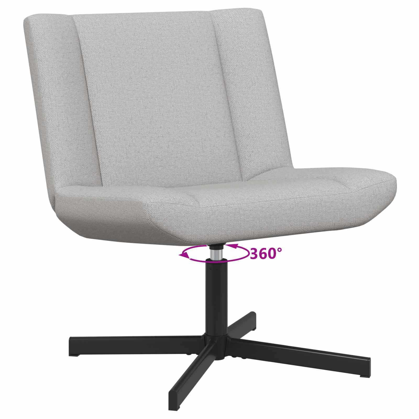 vidaXL Fotel obrotowy Szary chmur 63 x 75 x 76 cm tkanina