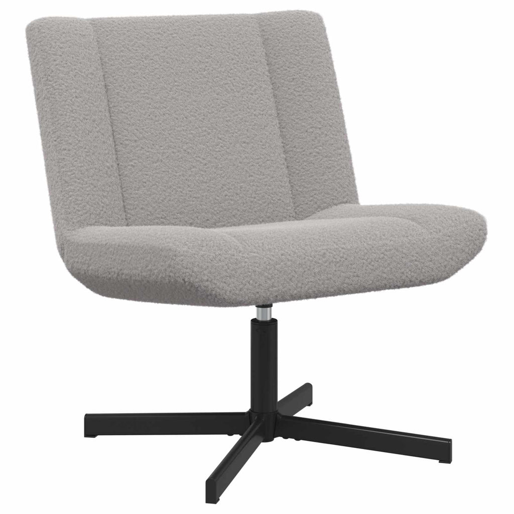vidaXL Fotel obrotowy Jasnoszary 63 x 75 x 76 cm Owczy Skór