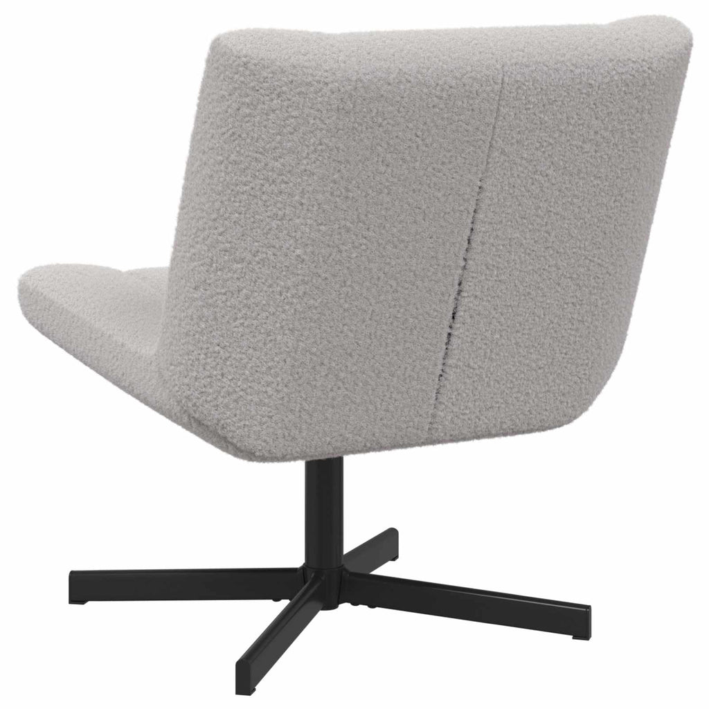 vidaXL Fotel obrotowy Jasnoszary 63 x 75 x 76 cm Owczy Skór