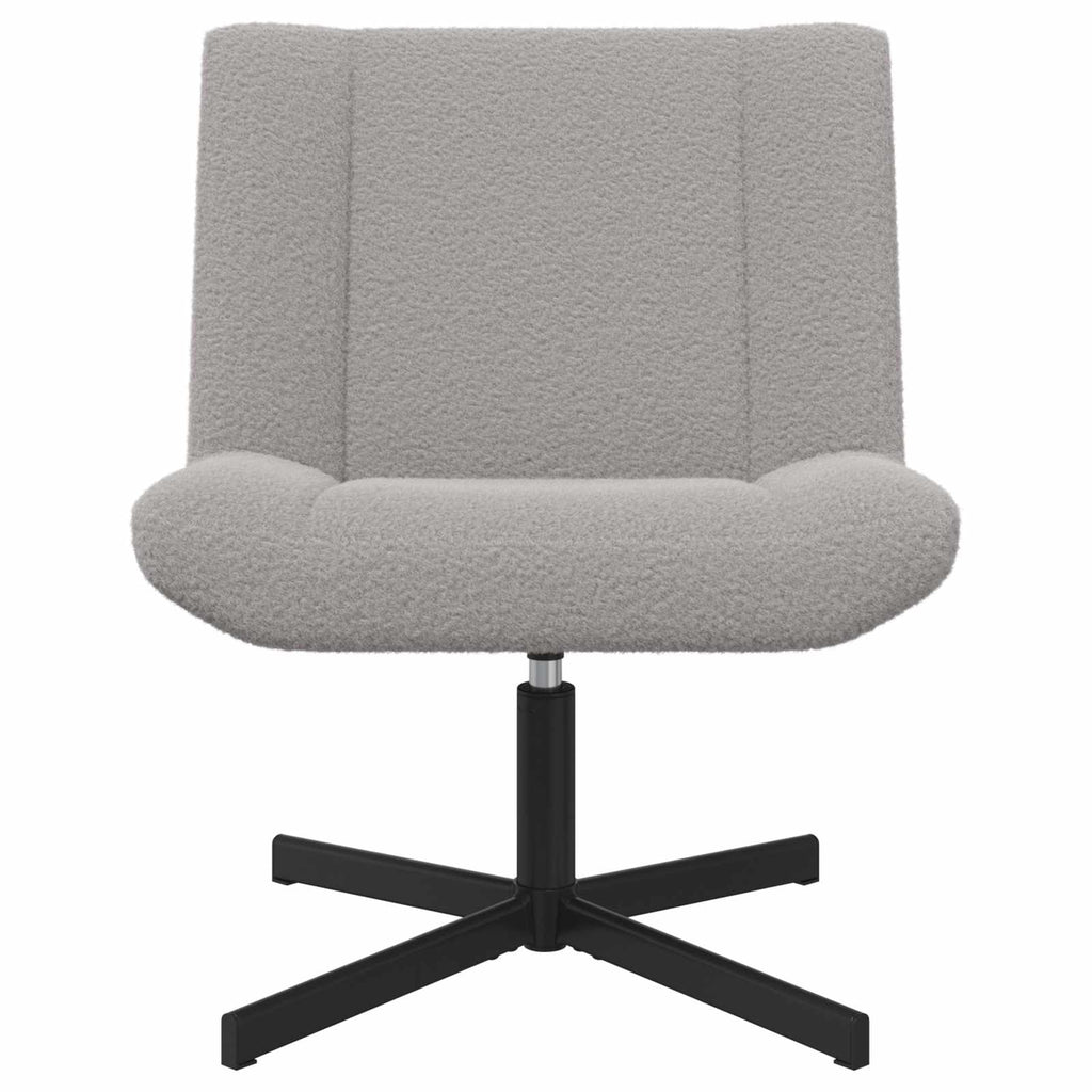 vidaXL Fotel obrotowy Jasnoszary 63 x 75 x 76 cm Owczy Skór
