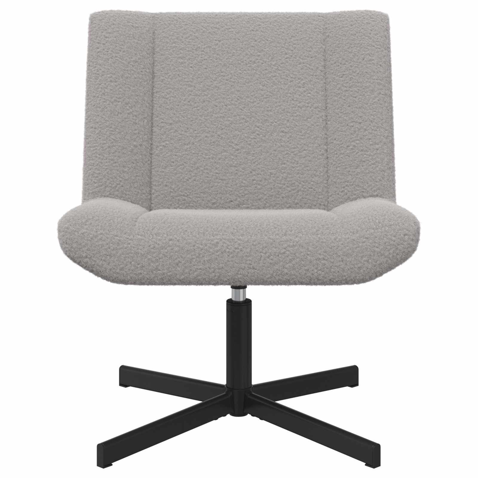 vidaXL Fotel obrotowy Jasnoszary 63 x 75 x 76 cm Owczy Skór