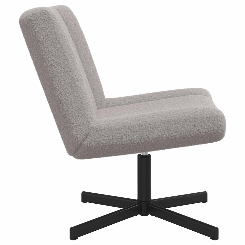 vidaXL Fotel obrotowy Jasnoszary 63 x 75 x 76 cm Owczy Skór