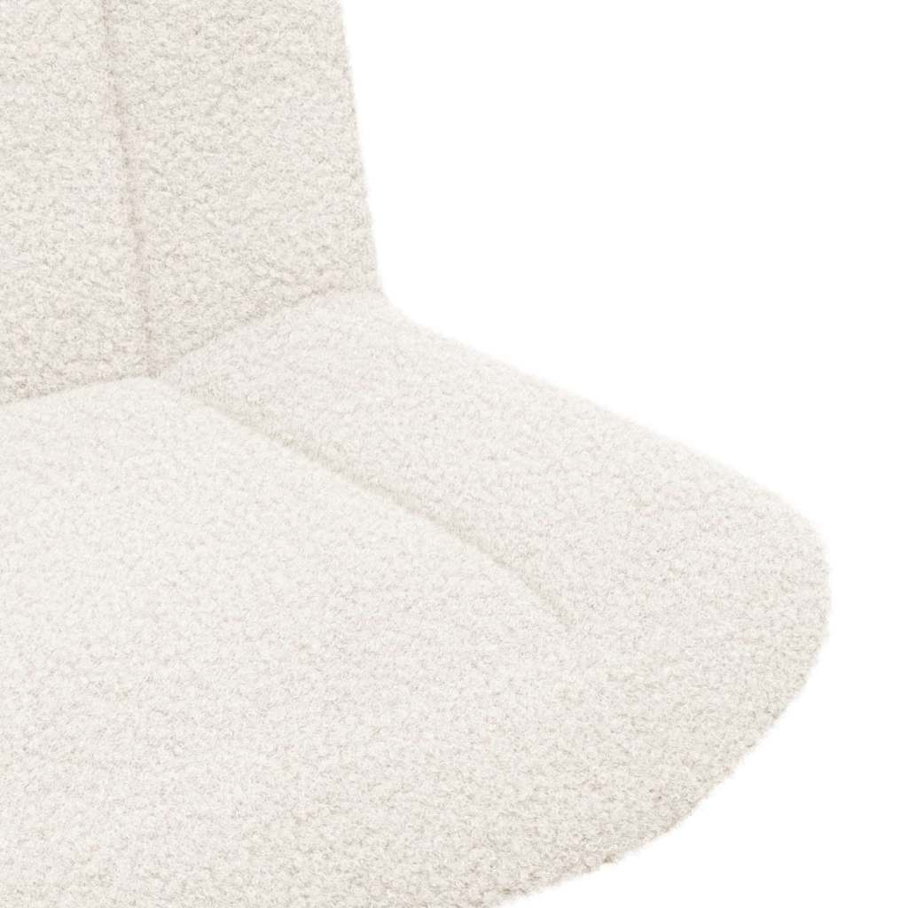 vidaXL Fotel obrotowy Kremowy 63 x 75 x 76 cm Owczy Skór