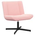 vidaXL Fotel obrotowy Różowy 63 x 75 x 76 cm Owczy Skór