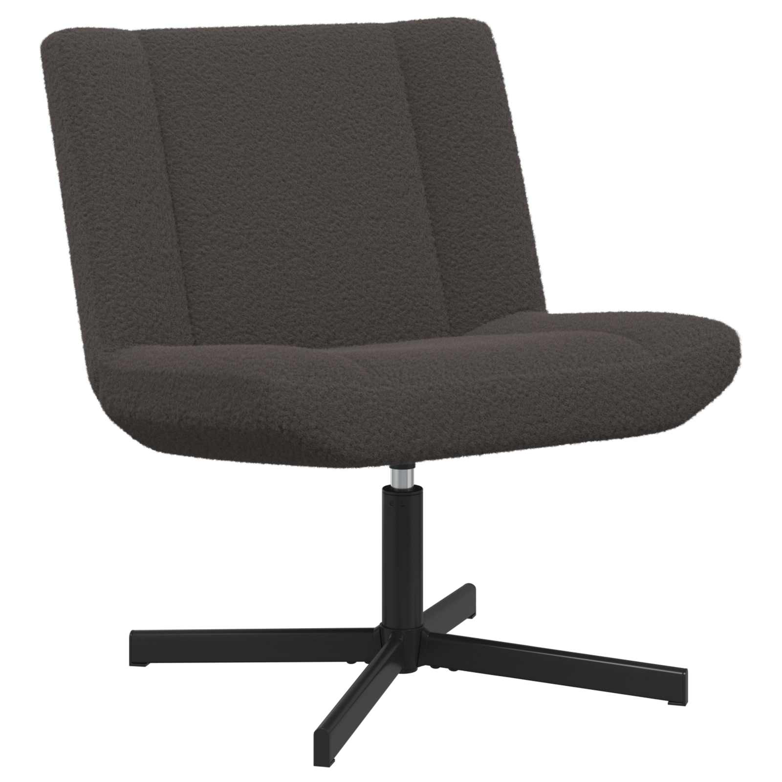 vidaXL Fotel obrotowy Ciemnoszary 63 x 75 x 76 cm Owczy Skór