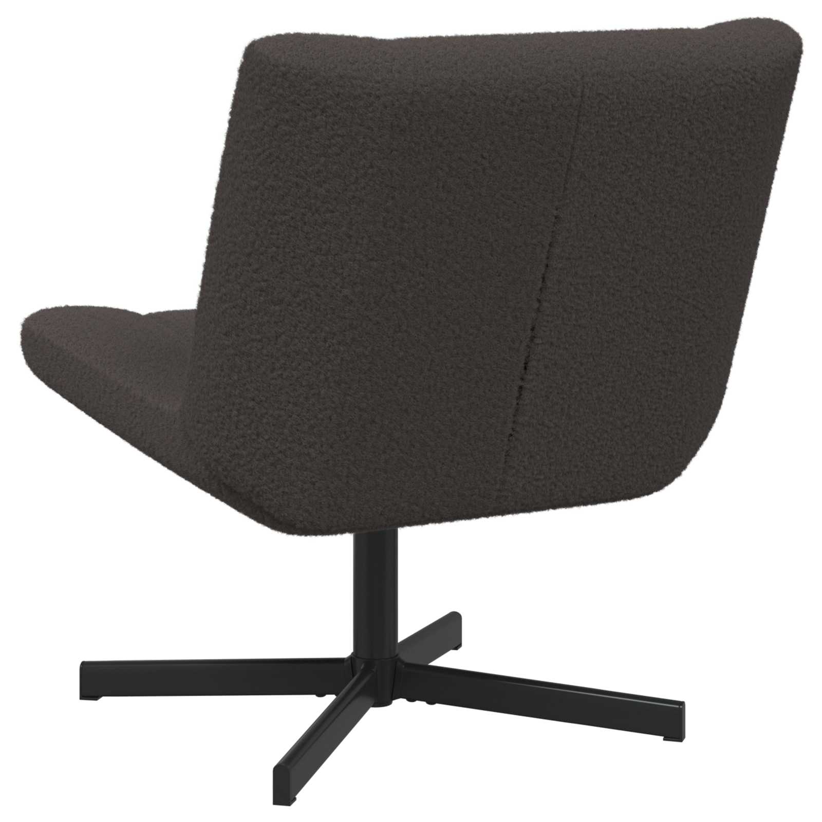 vidaXL Fotel obrotowy Ciemnoszary 63 x 75 x 76 cm Owczy Skór