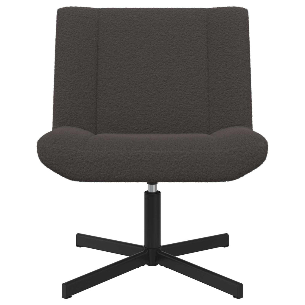 vidaXL Fotel obrotowy Ciemnoszary 63 x 75 x 76 cm Owczy Skór