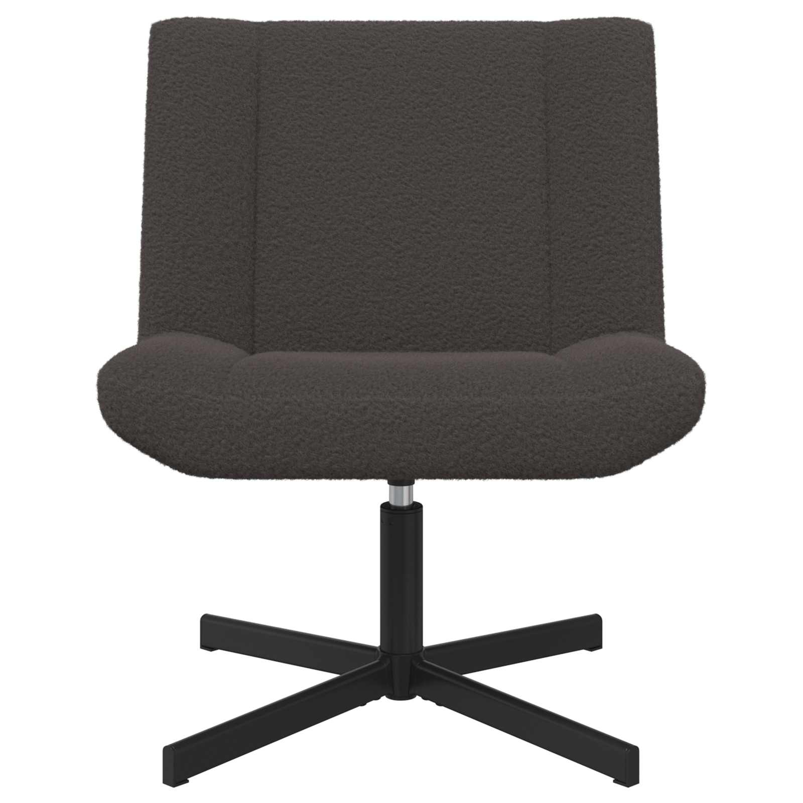 vidaXL Fotel obrotowy Ciemnoszary 63 x 75 x 76 cm Owczy Skór