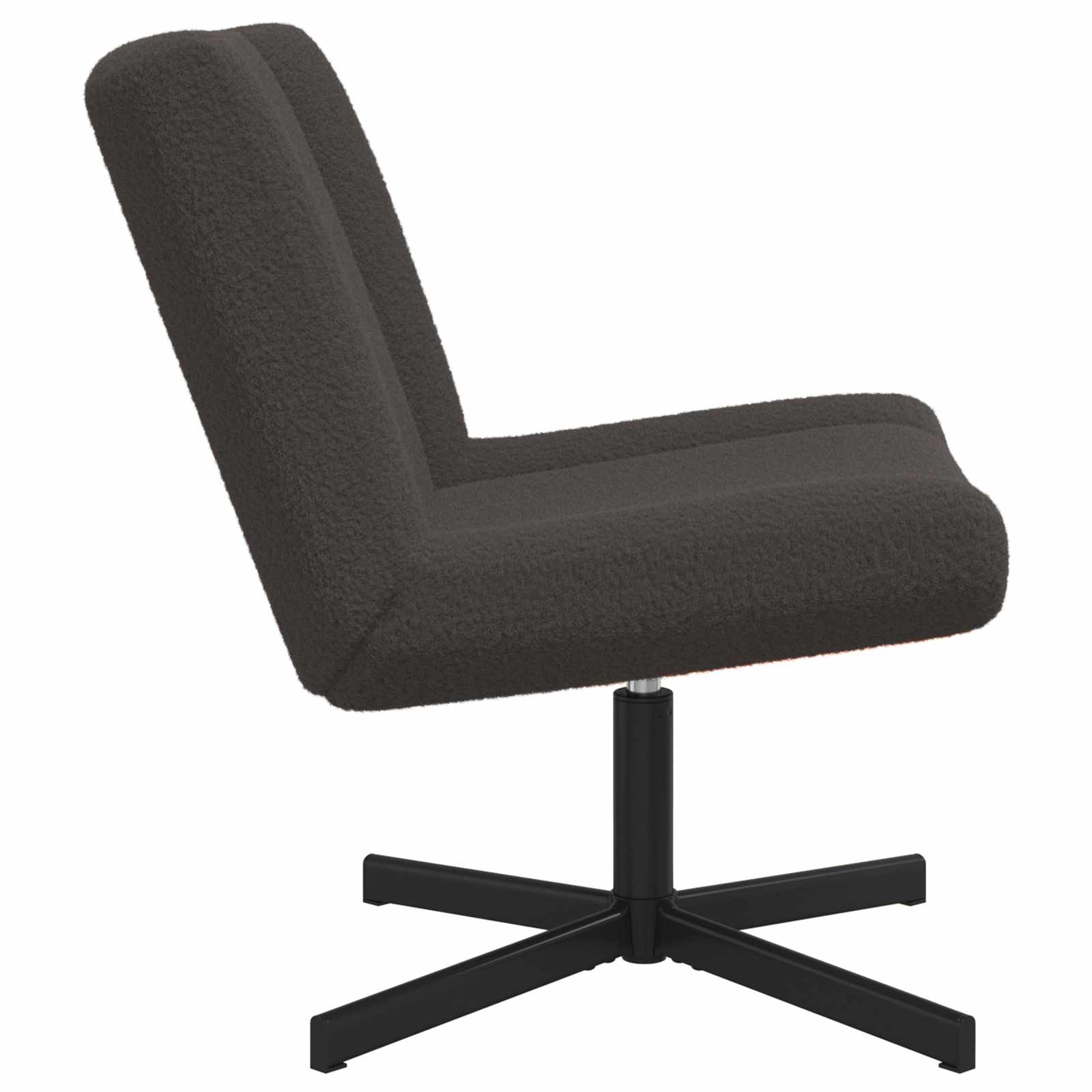 vidaXL Fotel obrotowy Ciemnoszary 63 x 75 x 76 cm Owczy Skór