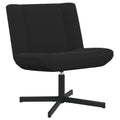 vidaXL Fotel obrotowy Czarny 63 x 75 x 76 cm Owczy Skór