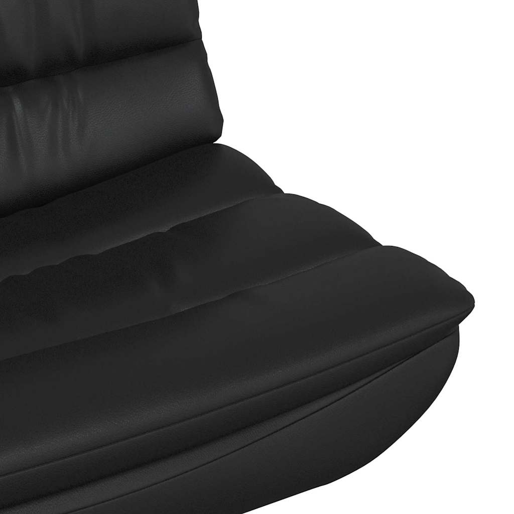 vidaXL Fotel obrotowy Czarny 63 x 75 x 76 cm Ekoskóra