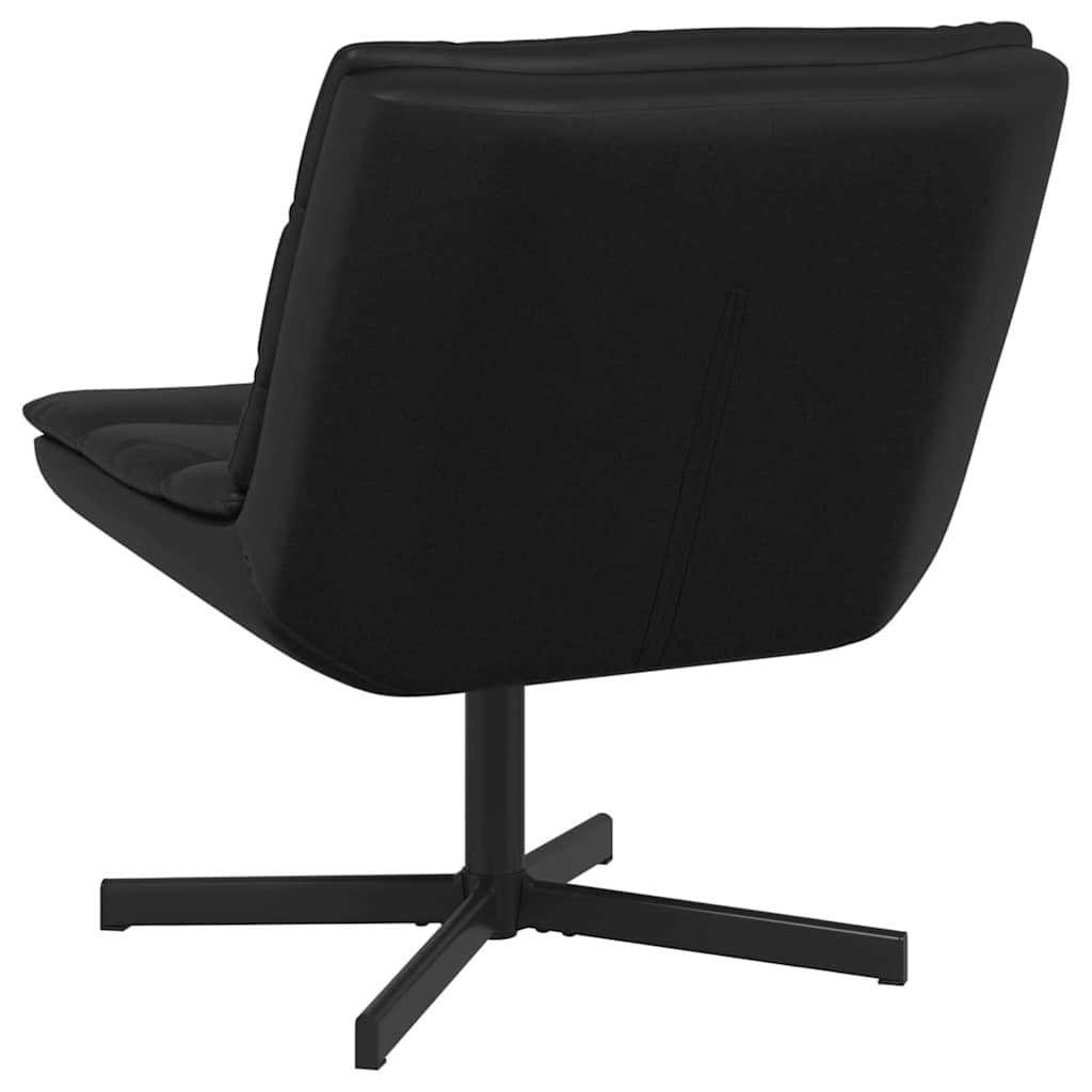 vidaXL Fotel obrotowy Czarny 63 x 75 x 76 cm Ekoskóra