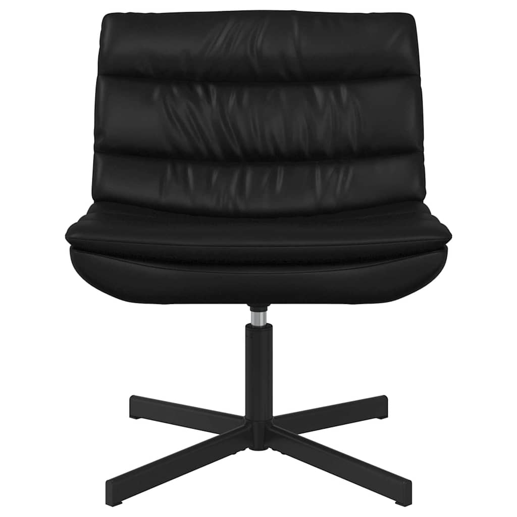 vidaXL Fotel obrotowy Czarny 63 x 75 x 76 cm Ekoskóra