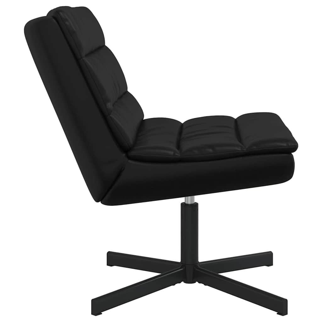 vidaXL Fotel obrotowy Czarny 63 x 75 x 76 cm Ekoskóra