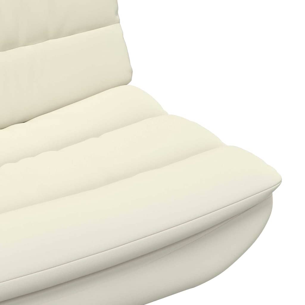 vidaXL Fotel obrotowy Kremowy 63 x 75 x 76 cm Ekoskóra
