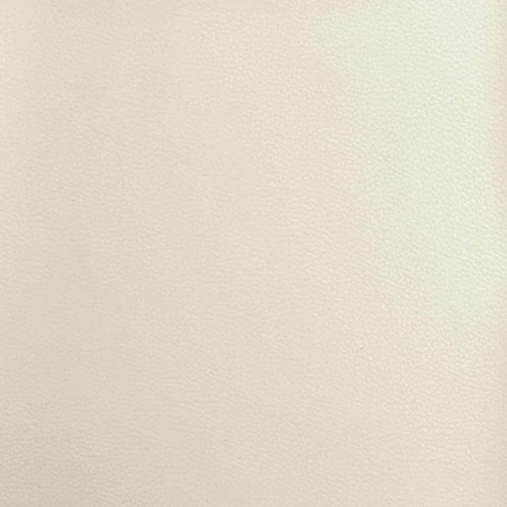 vidaXL Fotel obrotowy Kremowy 63 x 75 x 76 cm Ekoskóra
