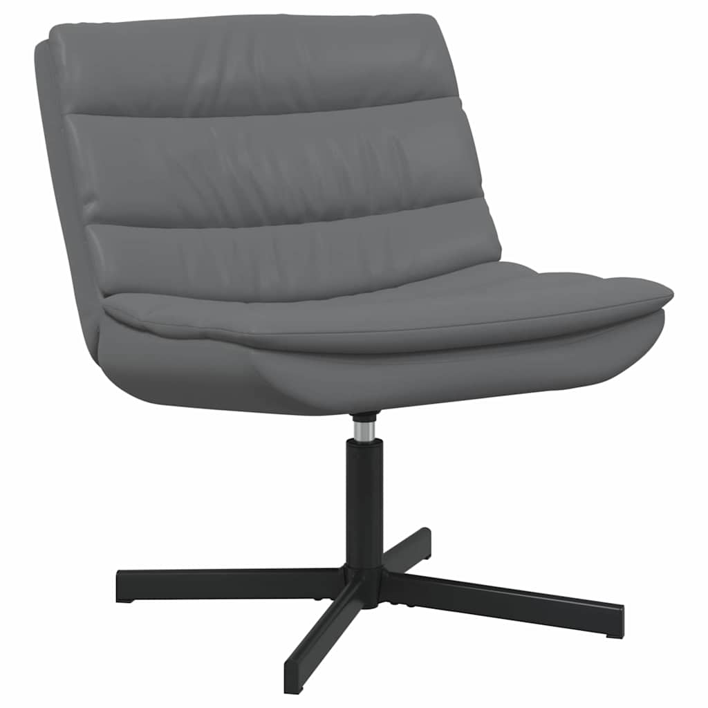 vidaXL Fotel obrotowy Szary 63 x 75 x 76 cm Ekoskóra