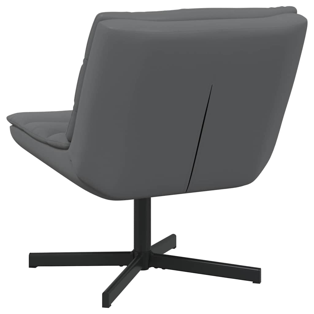vidaXL Fotel obrotowy Szary 63 x 75 x 76 cm Ekoskóra