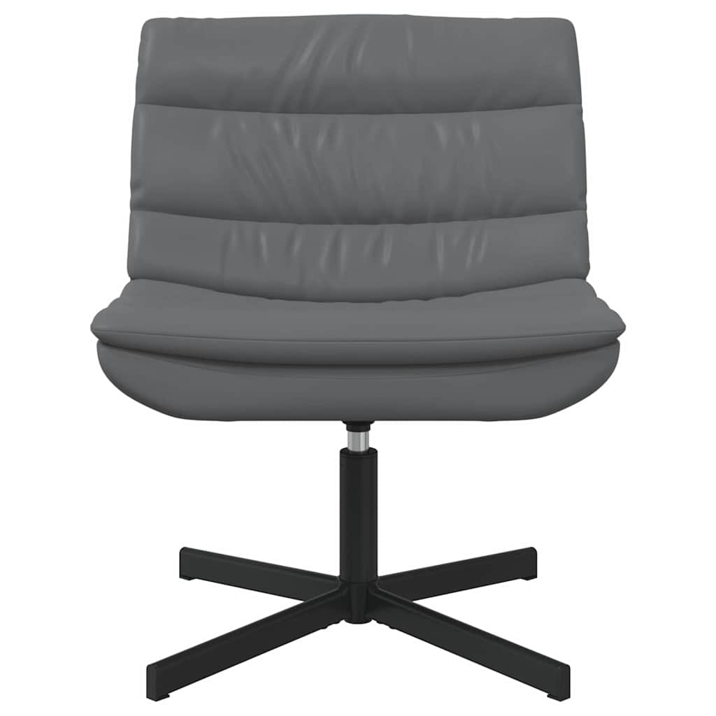 vidaXL Fotel obrotowy Szary 63 x 75 x 76 cm Ekoskóra