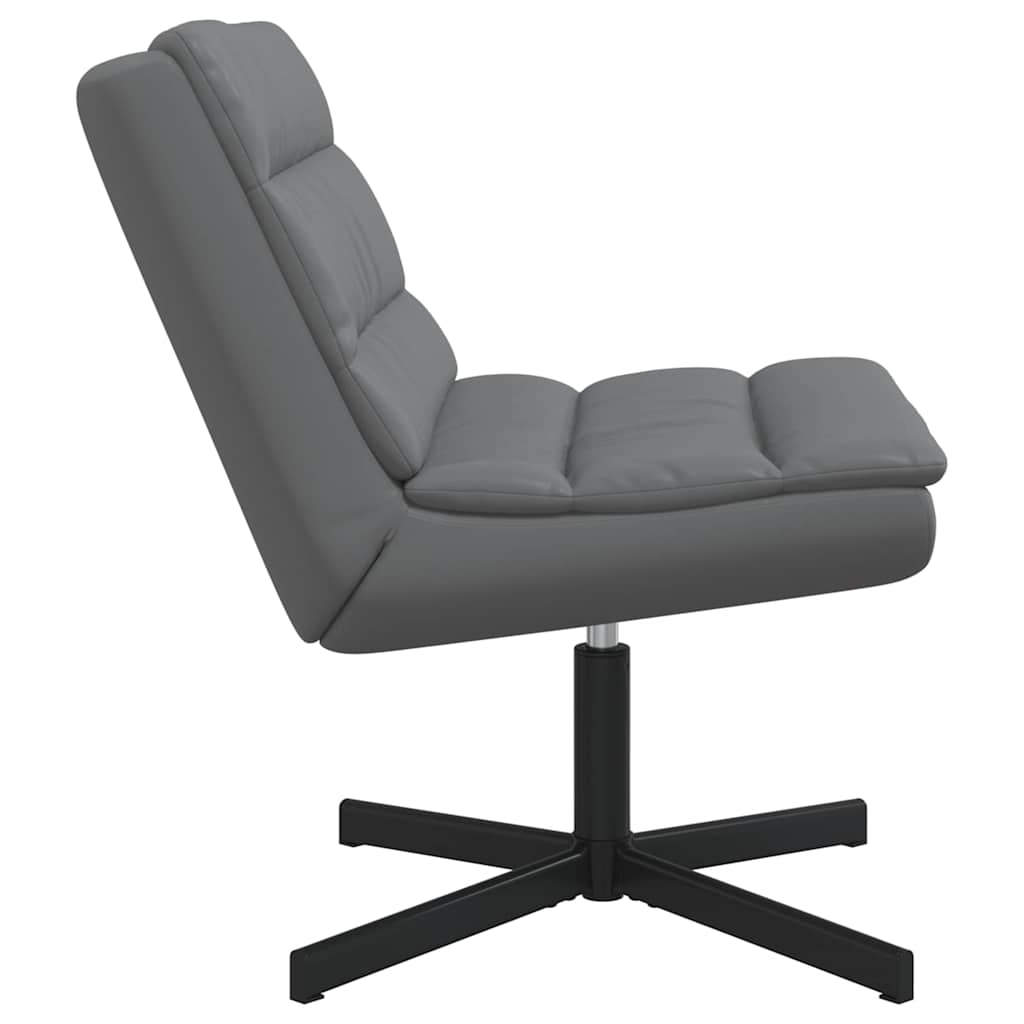 vidaXL Fotel obrotowy Szary 63 x 75 x 76 cm Ekoskóra