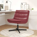 vidaXL Fotel obrotowy Czerwone wino 63 x 75 x 76 cm Ekoskóra